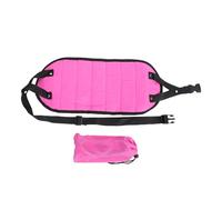 POENVFPO Hamaca para Pies de Avión, con Estructura Antivuelco, Diseño Compacto y Liviano, Columpio para Pies Portátil de Malla Transpirable para Oficina, Avión, Tren, Hogar (Rosa roja)