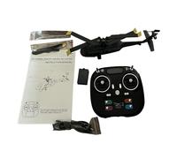 POENVFPO Helicóptero RC de 6 Canales, Juguete de Simulación con Motor sin Escobillas y Giroscopio de 6 Ejes para un Vuelo Estable, con Retención de Altitud y Flujo óptico para Adultos (Grey)