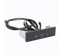 POENVFPO Hub del Panel Frontal USB Gen2x2 USB A Tipo C 3 Puertos 5.25 Pulgadas 19 Pinas 20 Gophyle Pan del Panel de Extensión óptica óptica, Compatibilidad del Grande