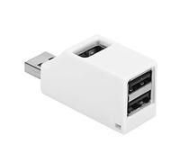 POENVFPO Hub Splitter USB2.0 Direkt Plugin Adapter, Black ABS 3 en 1 Extensor para Accesorios de Computadora (#2)