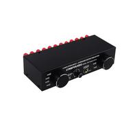 POENVFPO Interruptor Selector de Altavoz, Conmutador Amplificador de 4 Entradas, 2 Salidas o 2 Entradas y 4 Salidas, 300 W por Canal con Carcasa Metálica para Salida de Auriculares