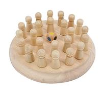 POENVFPO Juego de Ajedrez con Memoria de Madera para Niños, Juguete Cognitivo de Color Interactivo, Desarrolla Habilidades y Vínculos Familiares para Edades de 3 Años en Adelante