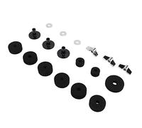 POENVFPO Juego de Almohadillas de Fieltro Antideslizantes para Batería, Tuercas de Mariposa, Fundas para Soporte, Arandelas de Platillos, Accesorios de Repuesto, con Almohadillas de (BLACK)