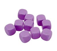 POENVFPO Juego de Dados en Blanco de 30 Piezas, Dados de Plástico de 6 Caras con Bordes Redondeados para Juegos de Mesa, Aprendizaje de Matemáticas y Manualidades en el Aula (Purple)