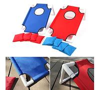 POENVFPO Juego de Juego Cornhole, Tela Oxford 300D Portátil, Tablero Plegable Cornhole para Niños y Adultos, de Césped Al Aire 18.2x11.8x10.3 Pulgadas (Colocar)