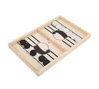 POENVFPO Juego de Mesa de Hockey de Mesa de Madera, Juguete de Ajedrez de Batalla de Escritorio Interactivo para Padres e Hijos de Gran Tamaño con Bordes Lisos para la Coordinación Mano-Ojo