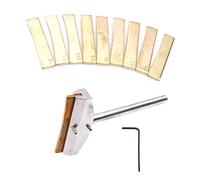 POENVFPO Juego de Prensa de Trastes de 9 Piezas, Herramienta Manual para Trastes de Diapasón para Cuello de bajo de Guitarra Eléctrica, con Inserciones Numeradas para un Fácil