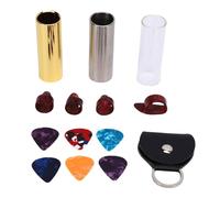 POENVFPO Juego de Selección de Guitarra de 70 Mm, Tobogán de Guitarra de Vidrio de Latón de Acero inoxidable.