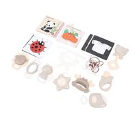 POENVFPO Juego de Sonajeros y Mordedores para Bebés, Material de Silicona, Promueve el Desarrollo Sensorial y Alivia las Molestias en las Encías para Bebés de 0 a 6 Meses