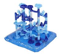POENVFPO Juegos de Canicas, Bloques de Construcción de Pista de Bolas de Laberinto de Juego Acuático de Bricolaje con Cojín de Aire e Inflador, para Mejorar Las Habilidades de Resolución