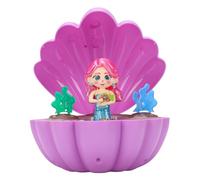 POENVFPO Juguete Aspersor con Forma de Concha, Diseño de Sirena en 3D con Rociador de Agua Giratorio, No Requiere Instalación ni Electricidad, con Múltiples Orificios Escalonados para Que