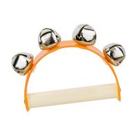 POENVFPO Juguete de Campanas con, Campana Musical Ergonómica de Madera para Niños de Educación Temprana, con Colores Brillantes para Habilidades Auditivas y Coordinación Ojo-mano (ORANGE)