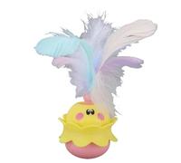 POENVFPO Juguete de Gato Interactivo, con Luces LED Giratorias, Juguete de Burla Eléctrica Automática para Gatos Interiores