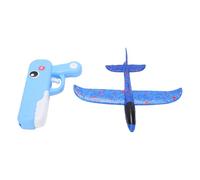 POENVFPO Juguete Lanzador de Avión de Espuma para Niños, Avión Planeador EPP, Juguete Volador Al Aire con Diseño de Lanzamiento Fácil, Regalo para Niños y Niñas (Blue)