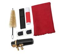 POENVFPO Kit de Boquilla Profesional para Saxofón Soprano con Ligadura, Material ABS, Juego Completo de Limpieza y Accesorios para Músicos