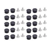 POENVFPO Kit de Reparación de Ganchos para Botas de Latón con Remaches y Hebillas para Cordones de Zapatos, 20 Juegos con Tornillos de Remache, Hebillas de 9 X 5 Mm para Senderismo, Escalada, Botas