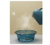 POENVFPO Lavabo de Plástico, Lavabo Compacto y Duradero para Cocina, Lavandería y Baño, 1 Unidad (Medio)