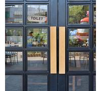 POENVFPO Letrero para Puerta de Acero Inoxidable, Fuente Lottomr, Palabras Grandes y Claras, Anticorrosión, Resistente Al Desgaste, Duradero, con Tornillos de Instalación, para (Baño)