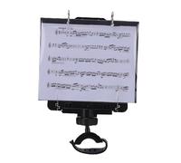 POENVFPO Lira de Trompeta, Accesorios de Trompeta con Carpeta Abatible, Ajustable en Múltiples ángulos, Lira de Banda de Marcha con 5 Fundas de Repuesto