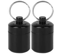 POENVFPO Llavero con Soporte para Pastillas, Mini Contenedor de Pastillas de Aleación de Aluminio con Llavero, Botella de Metal con Sellado a Prueba de Agua