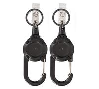 POENVFPO Llavero Retráctil, Llavero Magnético con Gancho y Bucle con Carrete de Alambre de Acero Inoxidable de 60 Cm para Llaves de Tarjetas de Identificación con Insignia de Cinturón