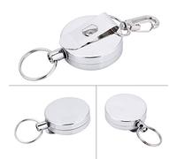 POENVFPO Llavero Telescópico Antirrobo con Alambre de Acero, Llavero Flexible para Acampar, a Prueba de Pérdidas y Duradero para Actividades Al Aire