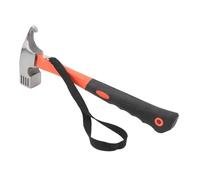 POENVFPO Martillo de Garra, Martillo para Clavar Multifuncional de Hierro de Caucho ABS con Gancho Curvo de Pico de Halcón y Antideslizante, para Acampar Al Aire, Senderismo, Uso (ORANGE)