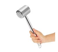 POENVFPO Martillo para Carne de Acero Inoxidable, Mazo para Carne de Doble Cara para Ablandar y Pollo, Herramienta de Cocina de Acero Inoxidable 304