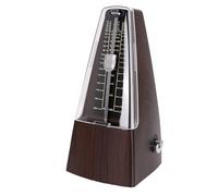 POENVFPO Metrónomo de Piano, Metrónomo Mecánico de Color de Veta de Madera Profunda con de Tempo de 40-208 BPM, Ritmos Seleccionables 0,2,3,4,6, para Práctica de Música de Violín de