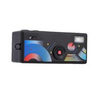 POENVFPO Mini Cámara Digital, Cámara Retro con Pantalla a Color de 0,96 Pulgadas con Flash Incorporado, para Registros de Vida Llavero Correa para el Cuello (Black)