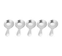POENVFPO Mini Cuchara de Helado de Acero Inoxidable, Cuchara de Postre para té, 5 uds., Utensilios de Cocina para Niños, 3,5x1,8 Pulgadas (SILVER)