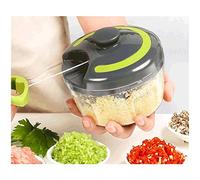 POENVFPO Mini Picador de Ajo con Cuchilla Resistente Al Calor | Molinillo de alimentos manual portátil, ABS resistente a rayones, Fácil de usar, Capacidad de 500ml