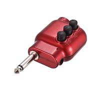 POENVFPO Mini Preamplificador de Guitarra con Ecualizador de 2 Bandas, Control de Volumen, Enchufe de 6,35 Mm, Adaptación de Impedancia, Alimentado por Batería, para Músicos Acústicos