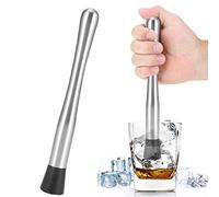 POENVFPO Muddler para Cóctel con Ergonómico | Acero inoxidable, , Herramienta para picar hielo, Fácil de limpiar, Uso en bar en casa