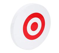 POENVFPO Objetivo Móvil de Tiro con EVA, Objetivo de Práctica Redondo de Alta Densidad con 2 Papeles de Repuesto (Blanco, Rojo, Blanco)