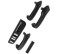 POENVFPO Panel de Interruptor de Ventana, Bisel Beige con Manija Interior de Puerta, Embellecedor ABS a Presión, Juego de 4 Piezas para MK4 1999 2004, Uso Delantero Izquierdo para Conductor y (BLACK)