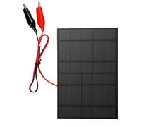 POENVFPO Panel Solar Pequeño de 2.5W de Silicio Policristalino Cargador | Para Teléfono Celular, Luces LED, Bancos de Energía, Diseño Impermeable Para Acampar Al Aire , Senderismo y Emergencias en