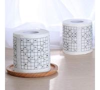 POENVFPO Papel Higiénico Impreso con Números Divertidos Sudoku para una Gran Diversión en Casa o en la Cafetería, Material de Pulpa de Madera Suave y Flexible, Rollo de 130 G (Como se muestra)