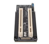 POENVFPO PCI E a Tarjeta PCI Dual Easy Easy y Juego Azul LED Tarjeta de Extensión Dual Extensión para Ganar Material de la Computadora Home Card de Expansión LED Azul para Ganar