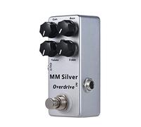 POENVFPO Pedal Profesional con Efecto Overdrive, Carcasa Totalmente Metálica, True Bypass, Pedal de Guitarra Eléctrica con Controles de Ganancia, Volumen, Graves y Agudos