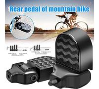 POENVFPO Pedales Traseros de Bicicleta, Reposapiés Plegables de Aleación de Aluminio para Bicicleta de Montaña, Pedales de Reposapiés de Asiento Trasero Cómodos y Antideslizantes para Pasajeros