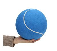 POENVFPO Pelota de Tenis de Goma Inflable de 8 Pulgadas, Juguete Suave, Seguro y No Tóxico para Mascotas con Red para Jugar y Exhibir, (Blue)
