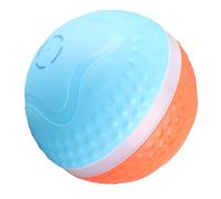 POENVFPO Pelota Interactiva para Perros, Juguete Automático con Movimiento Activado por Movimiento, Luz LED y Resistencia Al Agua IP54, para Perros Medianos y Grandes. (Claro Naranja)