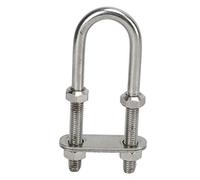 POENVFPO Perno en U de Acero Inoxidable Marino, Accesorios de Hardware para Yates con Tuerca, para Remolques de Cabrestante de Cubiertas de Aparejo de Tornillo de Barco (M8)