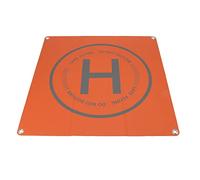 POENVFPO Plataforma de Aterrizaje para Drones, Helipuerto de PU Impermeable de Doble Cara con Clavos Fijos y Diseño de Advertencia, para 3 2 Air 2S Mini 3 Pro AVATA FPV Mini 2 SE RC