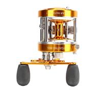 POENVFPO Poderosos Rollos de Pesca de Metal Rollero Agua Salada Alta Velocidad para Pesca en Bote Costero, Metal/Goma (Mano Izquierda)