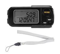 POENVFPO Podómetro para Caminar, Contador de Pasos Preciso 3D con Pantalla LCD Grande y Memoria de 30 Días, para Hombres, Mujeres, Jóvenes, Adultos Mayores, Negro