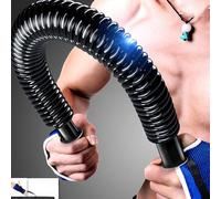POENVFPO Power Twister Bar, Equipo de Entrenamiento de Fuerza para la Parte Superior del Cuerpo para Entrenamiento de Brazos, Pecho y Hombros con Resorte de Acero Al Carbono de Primera