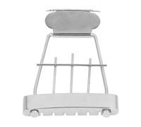 POENVFPO Puente de Cola de Trapecio de Guitarra de 6 Cuerdas, Pieza de Cola de Metal Ajustable con Espacio entre Cuerdas de 10 Mm para Piezas de bajo de Jazz Archtop
