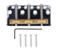 POENVFPO Puente de Guitarra Eléctrica, 3 Reemplazo de Silla de Montar con una Cuerda a Través del Diseño, Adecuado para Guitarras Vintage de Recolección de Doble Bobina (SILVER)